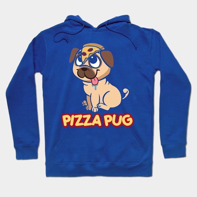 pizza pug dog 1 Hoodie by trahaubayshop